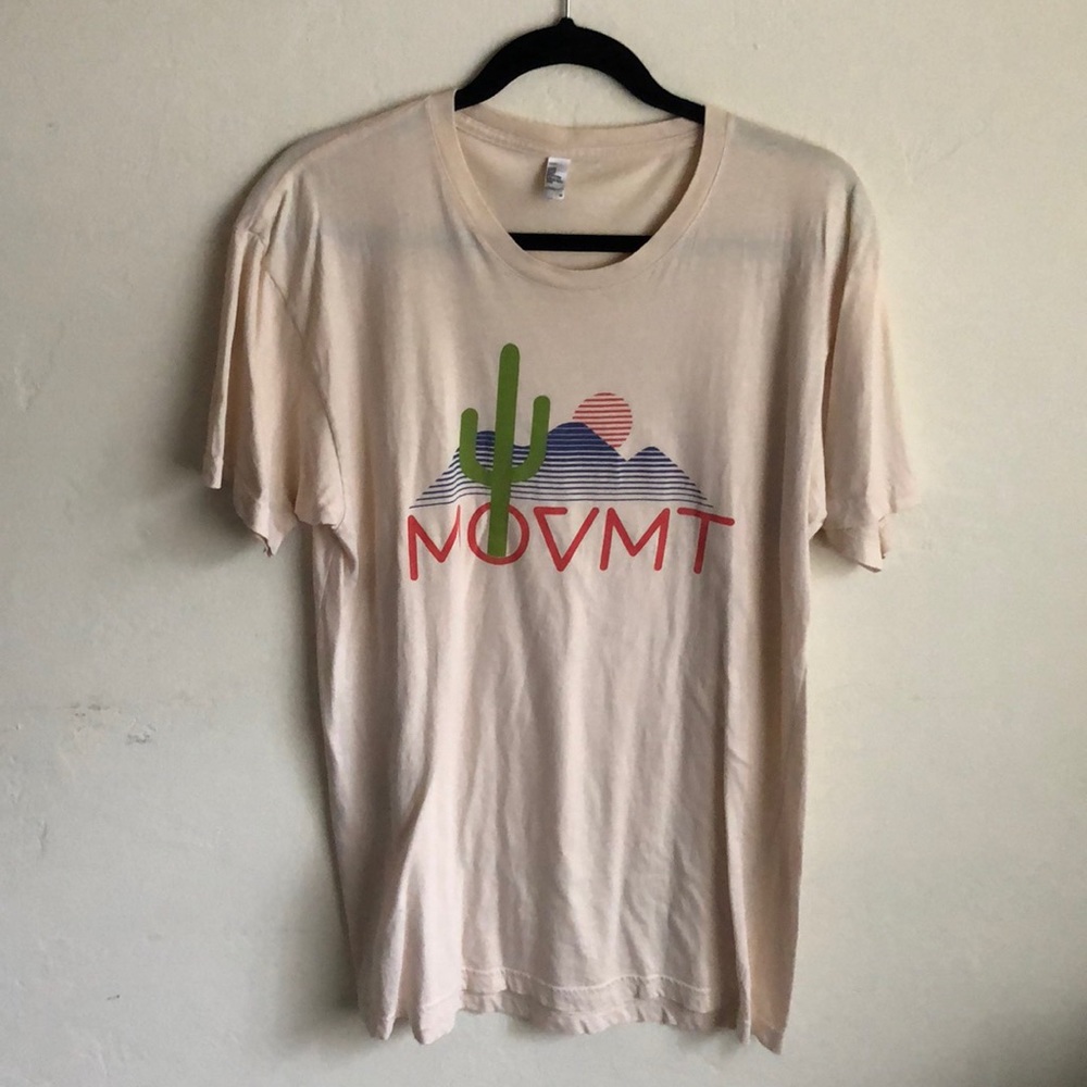 Men’s cream MOVMT tee.
